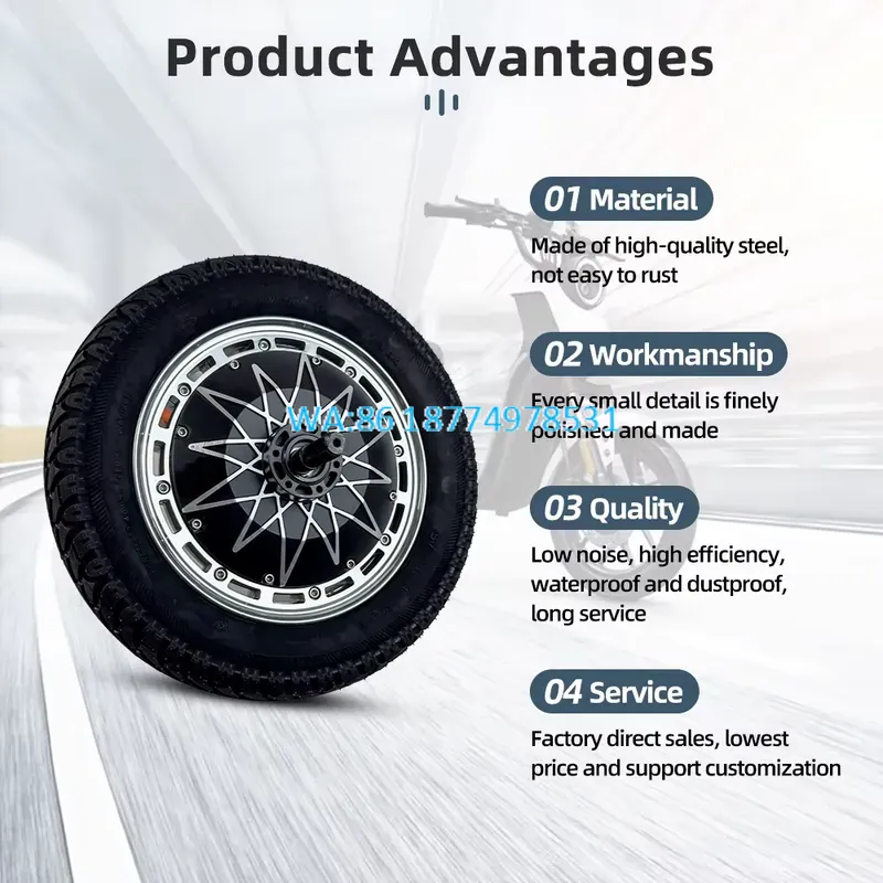 72V 5000W Hub Motor Kit - Wmwmnu 12 İnç Bldc Göbek Motor