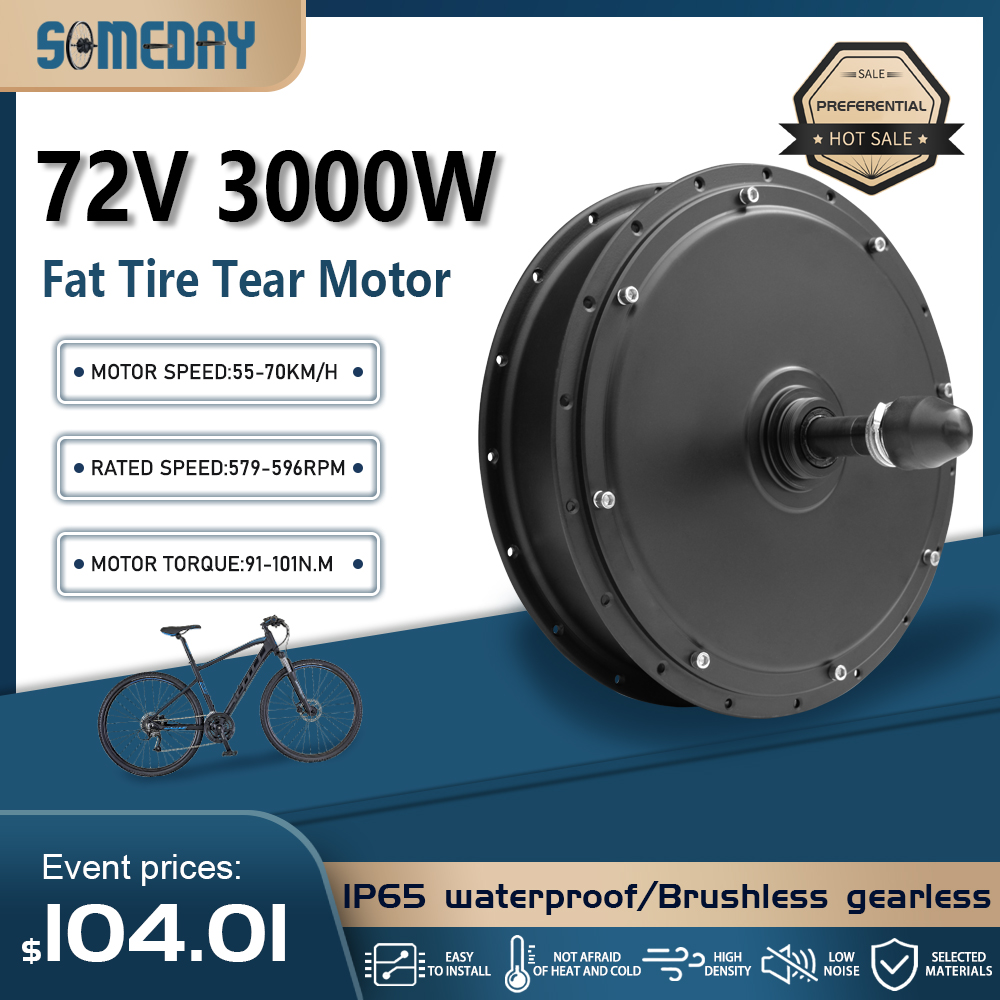 Şişman Lastikli E-Bisiklet Mot - Ebike Conversion Kit 72V 3000W incelemesi ve fiyatı