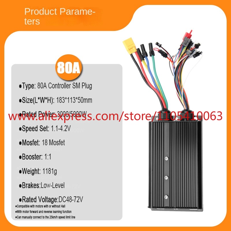 3000W 5000W elektrikli araç ko - Sine Wave Controller 48V 72V 80A incelemesi ve fiyatı